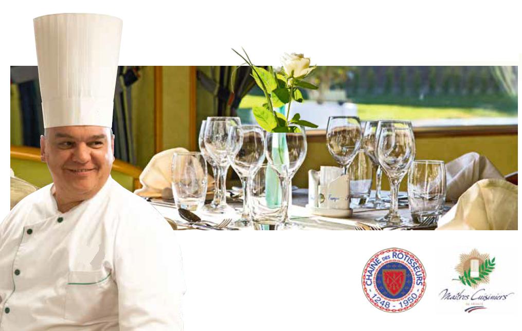 Descubra los secretos de la exquisita cocina francesa, a bordo de los buques de CroisiEurope, gracias a los creativos platos del Chef Alain Bohn miembro de las prestigiosas asociaciones gastronómicas Châine des Rottiseurs y Maitres Cuisiniers CROISIEUROPE COCINA CHEF CROISIEUROPE GASTRONOMIA CROISIEUROPE CRUCEROS GASTRONOMICOS GASTRONOMIA FRANCESA